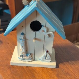 Blue Nautical Birdhouse